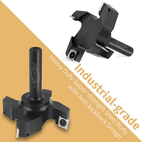 Cnc Spoilboard Surfacing Router Bit, 1/2" Shank 3" Cutting Diameter, Carbide Insert Slab Flattening Router Bit Planing Bit Wood Planer Bit Woodworking Tools By Binstak #TOP2