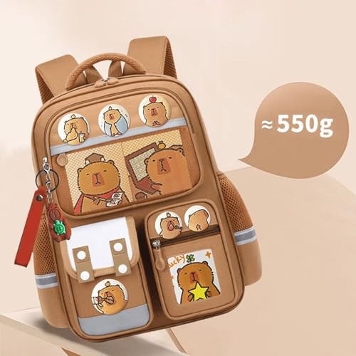 Sac à dos d'écolier Capybara douillet pour loisirs de plein air