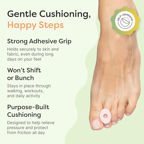Image of ZenToes Corn Pads for Toes, Anti-Friction Callus Cushions for Sensitive Skin, Soft Corn Cushions, Waterproof & Breathable, 72 Count (Pack of 2)