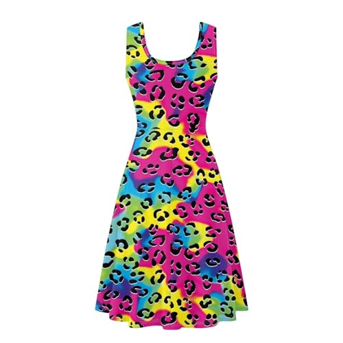 Image of Dreaweet Casual Sleeveless Dresses for Women Girls, Round Neck Tank Dresses with Pockets Summer Sundress Size XS-4XL
