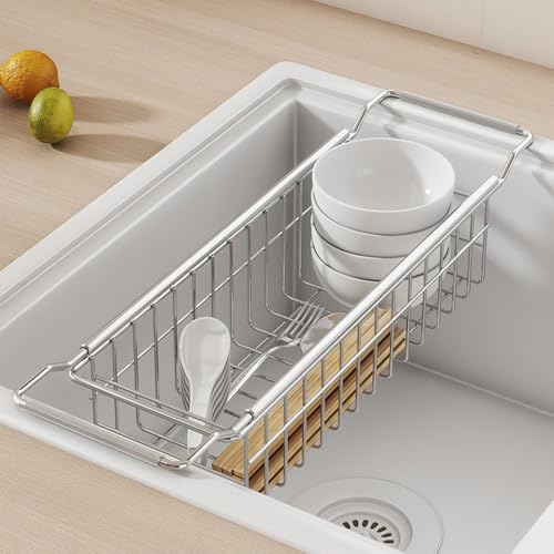 Amazon｜Dingtianlidi 水切りラック 伸縮式 長さ調整可能 ステンレス