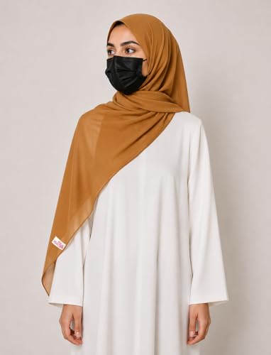 Image of Premium Georgette Hijab for Girls & Women | Lightweight and Breathable | Combo Pack of 4 | 180 cm x 70 cm