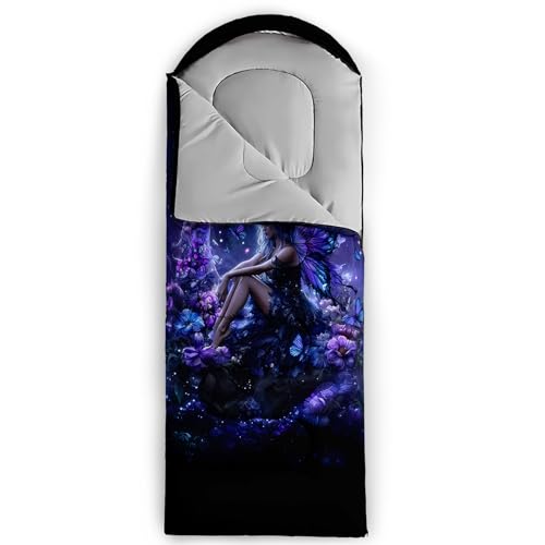 Image of QOOMO Ball Flower Camping Sleeping Bags,3 Season Warm & Cool Weather,Lightweight,Waterproof Sleeping Bags for Adults & Kids,Traveling,and Outdoors,Camping Gear Equipment