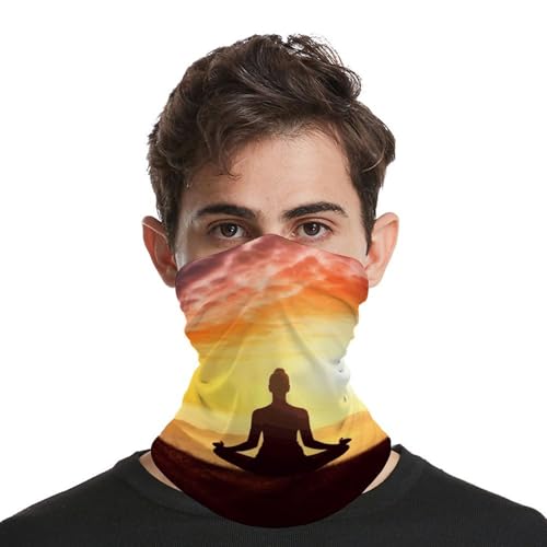 Neck Gaiter Mascarilla facial transpirable a prueba de viento cubierta facial para yoga, meditación, protección solar, máscara antipolvo, pasamontañas banda para cabeza para hombres y mujeres miniatura 3