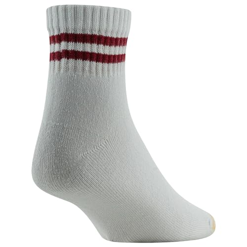 GOLDTOE Men's 656P Cotton Ankle Athletic Socks, Multipairs, White/Multi Assorted (6-Pairs), Shoe Size: 6-12.54