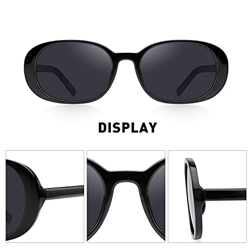 Sunglasses for Women Retro Driving Glasses 90s Vintage Fashion Big Oval TR90 Frame2