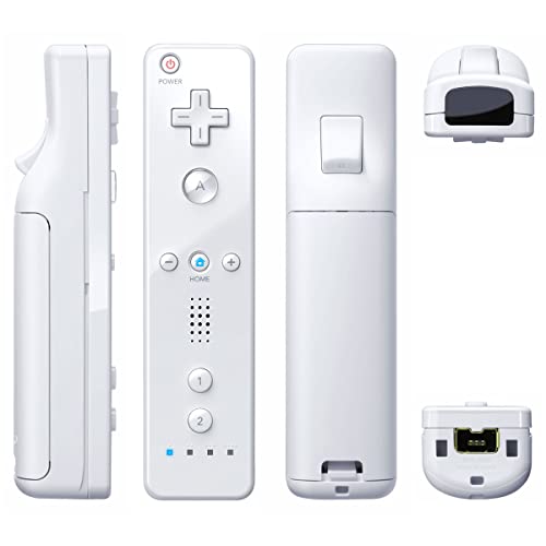 Image of TIANHOO Remote Controller for Wii & Wii U | with Silicone Case and Wrist Strap, 2 pack (White & White)