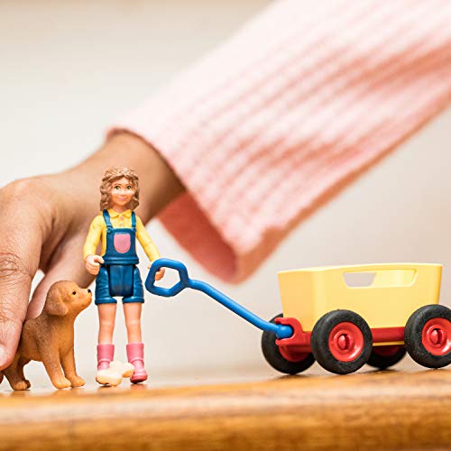 schleich 42543 Bollerwagen-Ausflug, für Kinder ab 3+ Jahren, FARM WORLD - Spielset – Bild 3