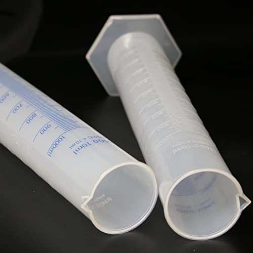 image for 1000ml Plastic Graduated Cylinder, Printed and Molded Graduations, Sin