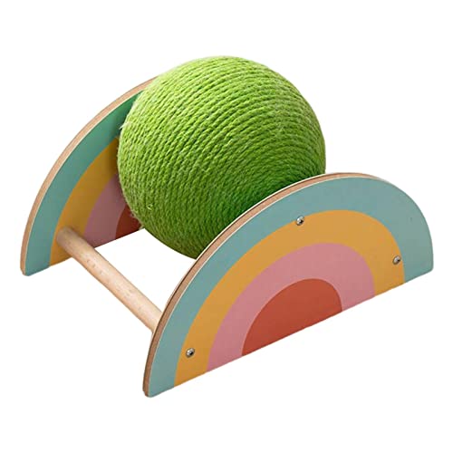 Brinquedo arranhador de gato | Gatos interativos giratórios arranhando bola de corda - Brinquedos de