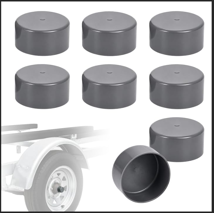 1.98" Bearing Protector Bras, Gray Rubber Dust Covers for Trailer Hubs | Replacement Hub Caps for Trailer Wheel Bearings, Rubber Dust Covers for Boat RV ATV Utility Trailers, 4 Pack
