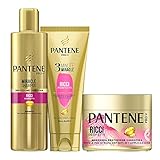 Pantene Pro-V Ricci Perfetti 1 Miracle Shampoo 250ml + 1 Balsamo Capelli 3 Minute Miracle 150ml +1 Maschera Capelli 300ml, Idea Regalo