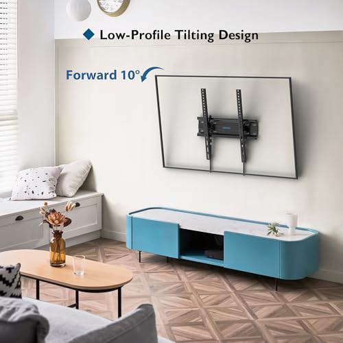 BONTEC TV Wall Mount Tilting for 23-60 inch TVs, Low Profile Design, Max VESA 400x400mm, Holds up to 115lbs, TV Mount for LCD LED OLED Flat Screens, Fixed Ultra Slim Bracket Fits 16" Studs by BONTEC - Image 3