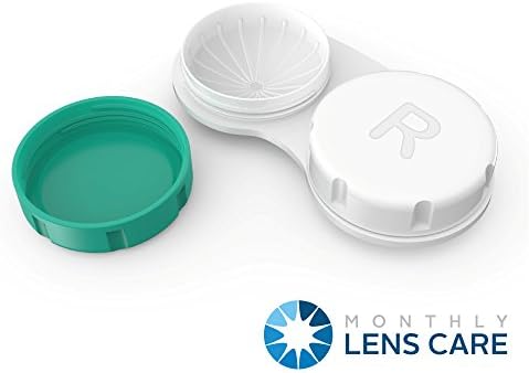 Axim USA 콘택트 렌즈 케이스 12팩. 1년 대량 공급. 렌즈 케이스를 매월 교체하여 눈을 보호하세요(그린) — 사진 2