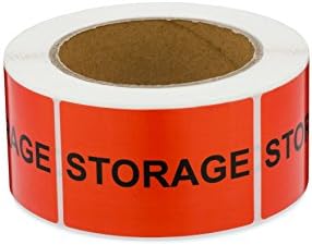 Saurus Home Moving Labels, Storage, 500 Per Roll, 2"H X 3"W, Fluorescent Orange