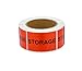 Saurus Home Moving Labels, Storage, 500 Per Roll, 2"H X 3"W, Fluorescent Orange