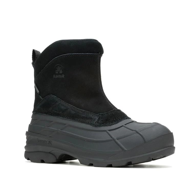 Image of Kamik Men's Champlain Wide Winter Boots Waterproof Suede with Side Zipper and Traction Outsole