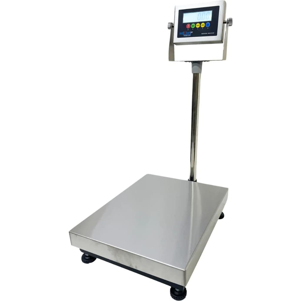 SellEton SL-916-20x16 Industrial Bench Scale 20” x 16” Stainless Steel Platform & Indicator 600 lb Capacity x 0.05 lb Accuracy