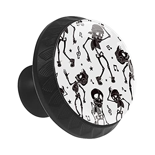 Boutons de tiroir ronds 35mm tête de mort pour commode, crèche et chambre à coucher
