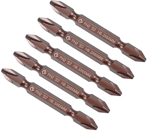 COC0.5,1,1.5,2,2.5とIMTUG2,3,4,5 XYWHPGV 5 Pcs PH2 Magnetic Phillips Double Ended Screwdriver Bits