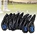 RiToEasysports Club Iron Head Covers, 8Pcs Soft PU Brassie Head Covers 48 50 52 54 56 58 60 62 Degree with Soft Thick Lining for Men Women (Black)