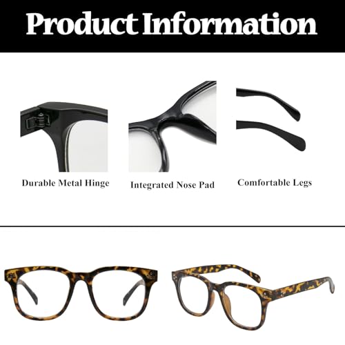 Image of LJCZKA Blue Light Blocking Glasses for Women Men Retro Square Frame Computer Gaming Glasses Anti Eyestrain Eyeglasses