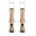 GARDEN&PET Tube Bird Feeder with 6 Feeding Ports, Premium Hard Plastic Outdoor Birdfeeder with Steel Hanger(Pack of 2).