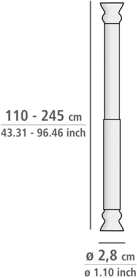 Installation steps for WENKO shower curtain rod