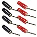 10 Pack CESS 12-Gauge Banana Pin Plug Open Screw Type Cable Connector