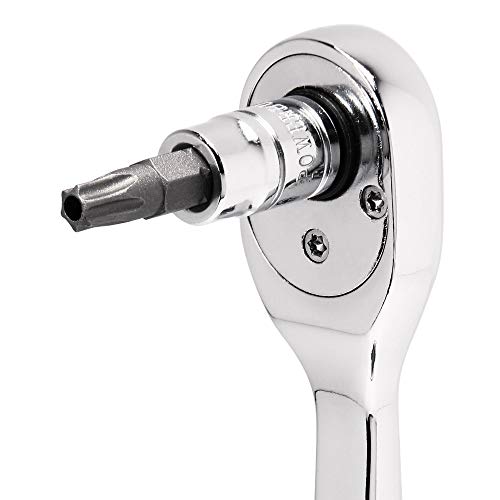 Powerbuilt 648496 1/4" Dr T10 Tamper Proof Star Bit Socket #TOP3