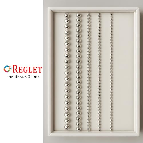 Image of 5800 Pcs Silver Pearl Beads for Jewellery Making Kit | Bead Bracelet Making for Women Girls Kids | Crystal Beads for Craft | Pearls for Craft | 4mm | 200g