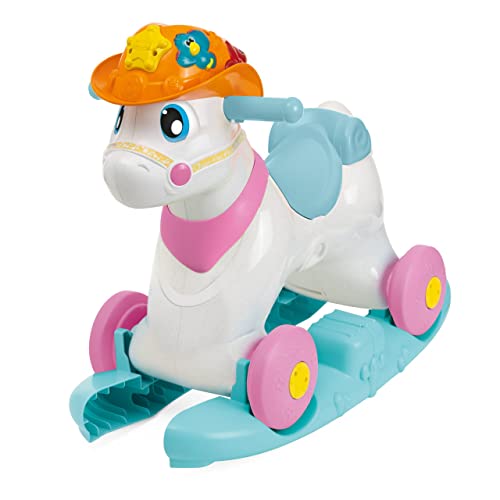 Chicco Baby Rodeo, Caballito Balancín, Actividades Bilingües Español e Inglés, 3 Botones Interactivos, Balancín y Cabalgable, Juguetes Infantiles 1 3 Años, Multicolor
