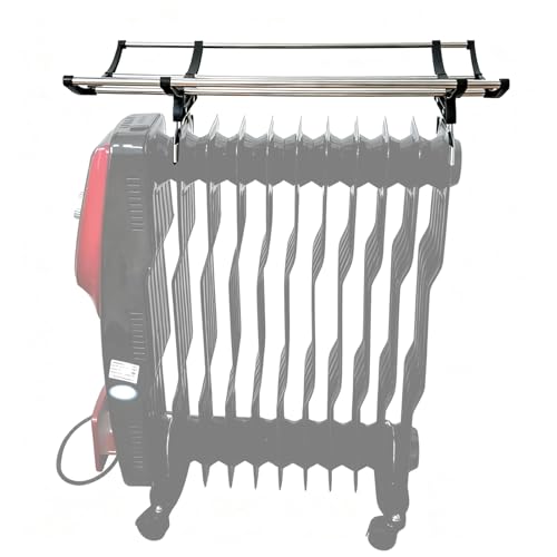 Etendoir a Linge pour Radiateur Bain Huile, Etendoir Linge Interieur avec Pinces Métalliques Résistantes a la Chaleur, pour L'intérieur(33cm/13in)