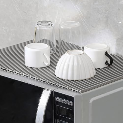 Soporte de silicona antiadherente y gris L resistente al calor para cacerolas 5