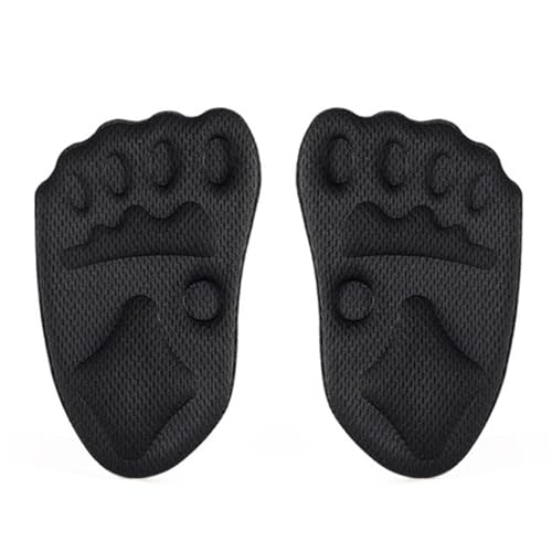 Generic Almohadilla para el metatarso para hombre y mujer, almohadillas antideslizantes para juanetes, plantillas transpirables, cómodas, talla única, para zapatos, comodidad todo el día (negro)