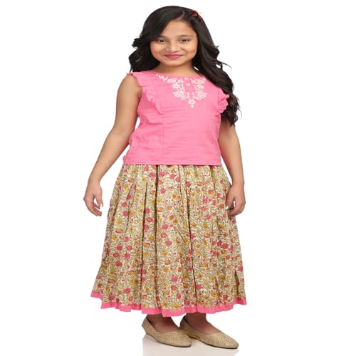 Image of Biba Girls Straight Fit Salwar Suit Set (KW2674 Multicolor 13)