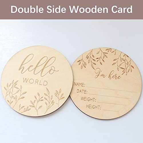 Lifetree Newborn Swaddle Set With Matching Hat And Headband Bow, Wooden Birth Announcement Card, Muslin Baby Swaddle Blankets For Boys & Girls, Coffee Checkerboard Pattern #TOP5