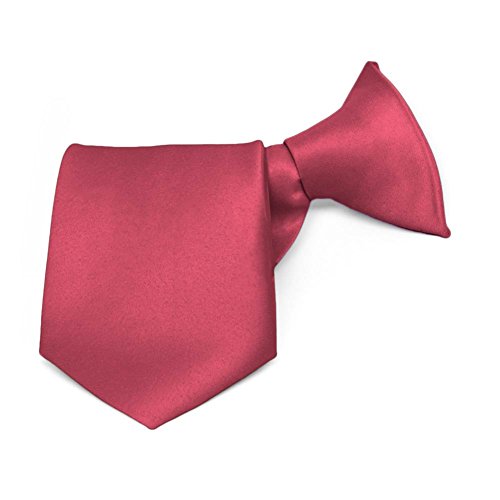 Boys' Miami Rose Pink Solid Color Clip-On Tie, 8