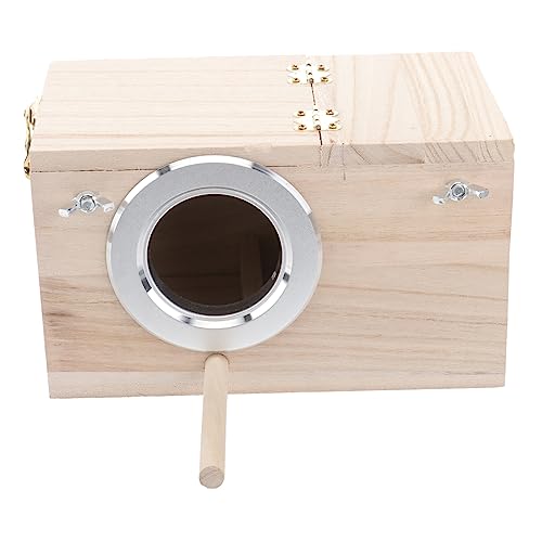 Abaodam Wooden Bird Nesting Box for Small Birds Durable Birdhouse for Outdoor Feeding and Watching for and Finches Educational Bird Feeder Station with Protective Entrance