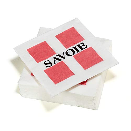 LE NAPPAGE - Serviettes de Table Régionales Savoie - Serviettes Papier 2 Plis en Ouate de Cellulose - Lot de 50 Serviettes Savoyardes Format 33 x 33 cm 73032 Cover