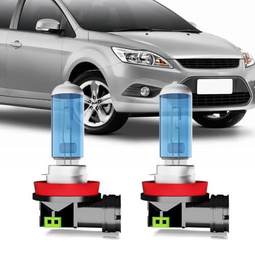 AOXMNDS H11 6000K Fog Light Bulbs Compatible with Ford Focus 2008-2011 Halogen Headlight Bulbs, Plug and Play, Pack of 2