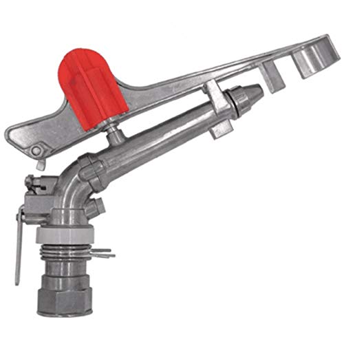 Qusedwey De Agua de Riego por AspersióN de Boquilla de AleacióN de Zinc de 1.5 Pulgadas 360 Grados Aspersores de Campo de PulverizacióN de Lluvia Ajustable