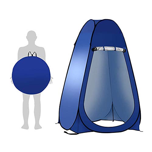 ANLEM tienda de campaña para inodoro plegable ducha privacidad tiendas de campaña para cambiar al aire libre de vestir, pescar, baño, almacenamiento portátil con bolsa de transporte, azul