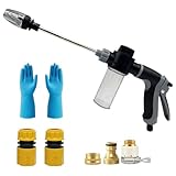 Shinybox Power Jet Hochdruckpistole, Hochdruckpistole für Gartenschlaauch mit Zubehör und Handschuhe, 3 Sprühmodi, Water Hochdruckreiniger für Autowäsche Bewässerung Haustierduschen
