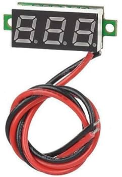 Amazon | GTIWUNG LEDデジタル電圧計 DC 2.5V - 30V 2線式 0.28