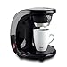Hebry Cafetera PequeñA Servicio, MáQuina De Café Estadounidense para El Hogar PequeñA AutomáTica Goteo A Vapor Mini EléCtrico Doble Taza Individual, Black, (Single Cup)