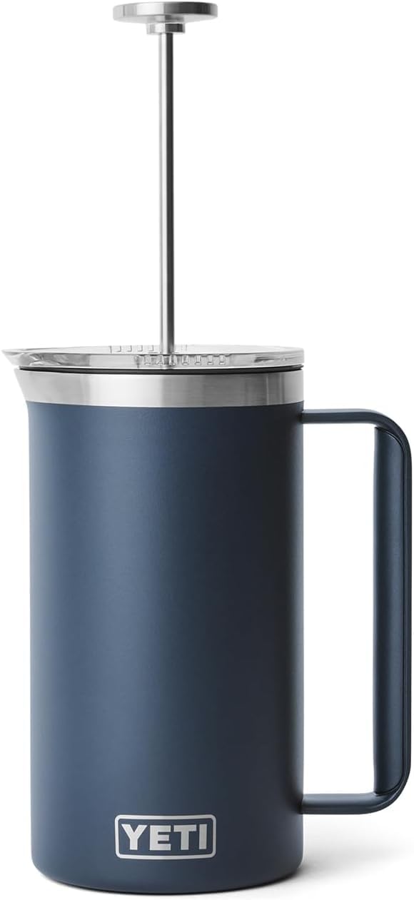 YETI Rambler French Press With DuraSip Ceramic Lining, Navy, 34 oz (1 l), 34oz (1l) - Image 3