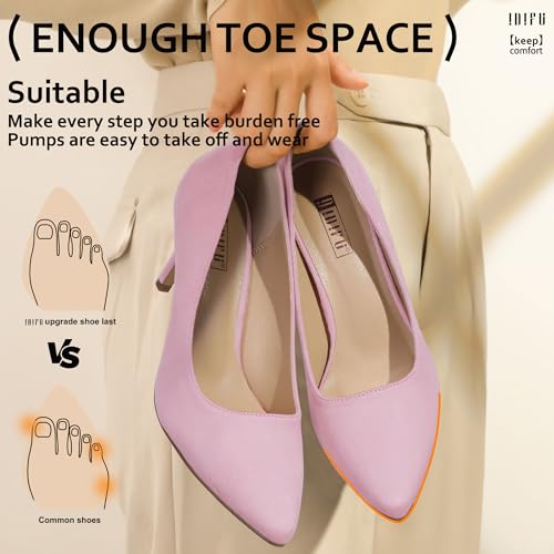 IDIFU Pink Heels High Closed Toe Women's Pumps Pointed Dress Shoes by IDIFU - Used condition - Image 4