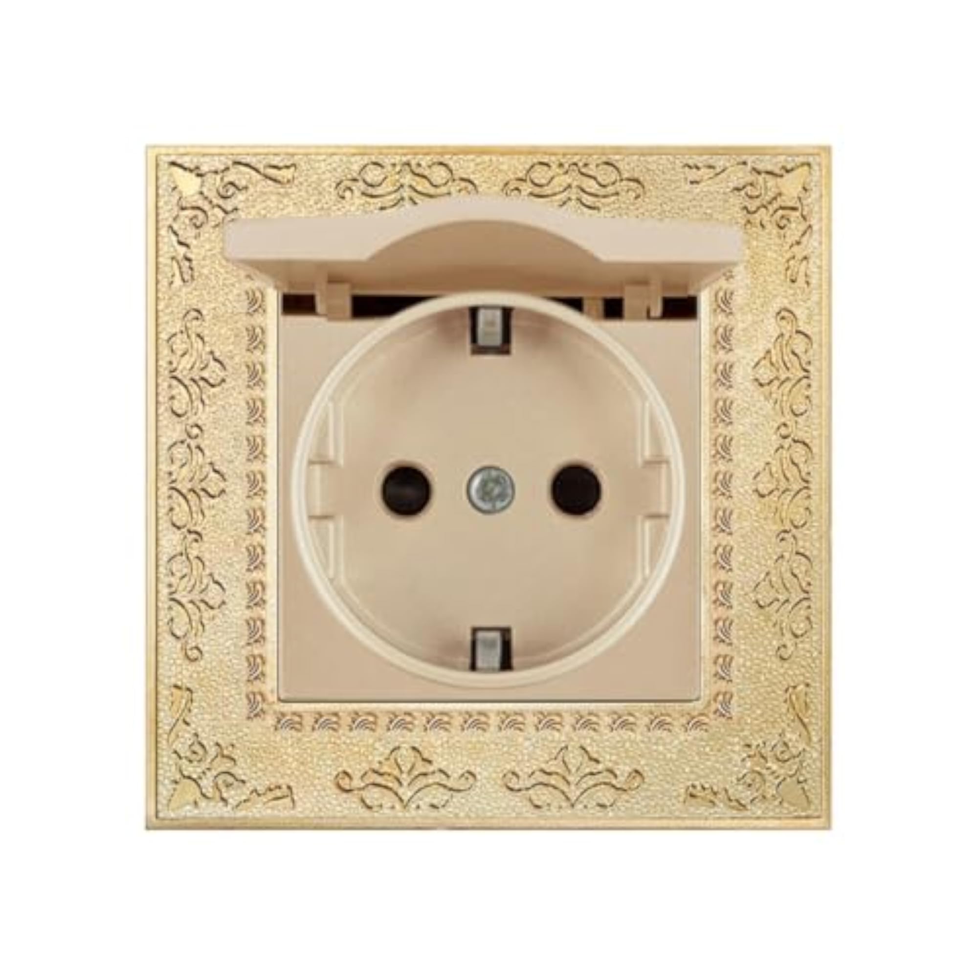 Ornate Decorative Wall Plate Gold-Tone Switch Plate
