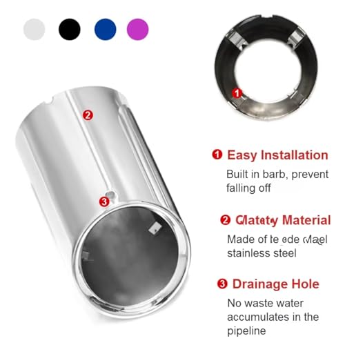 Punta de escape para Cadillac CT6 2016-2022 en color negro 3